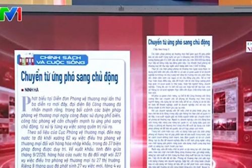 Điểm báo VTV1: Chuyển từ ứng phó sang chủ động