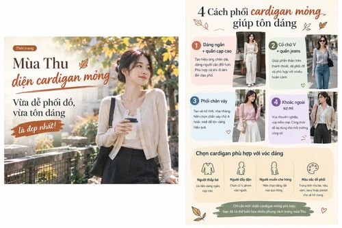 Mùa Thu diện cardigan mỏng: Vừa dễ phối đồ, vừa tôn dáng