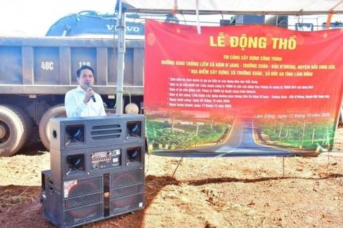 Lâm Đồng: Động thổ xây dựng tuyến đường giao thông liên xã Nâm N'Jang - Trường Xuân - Đắk N'Drung (cũ)