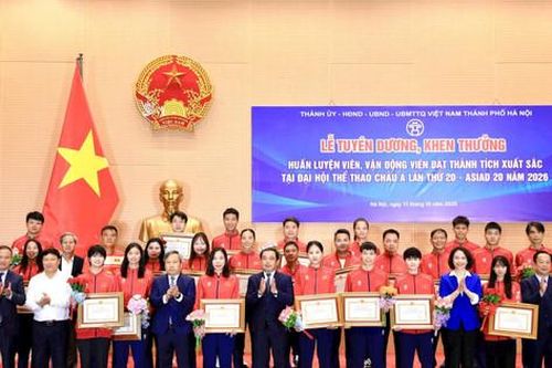 Hà Nội vinh danh huấn luyện viên, vận động viên đạt thành tích xuất sắc tại ASIAD 20