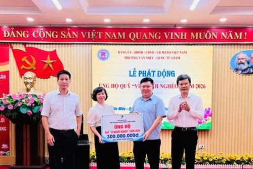 Phường Văn Miếu - Quốc Tử Giám phát động ủng hộ Quỹ 'Vì người nghèo'