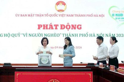 Phát động ủng hộ Quỹ 'Vì người nghèo' trong hệ thống chính trị thành phố Hà Nội