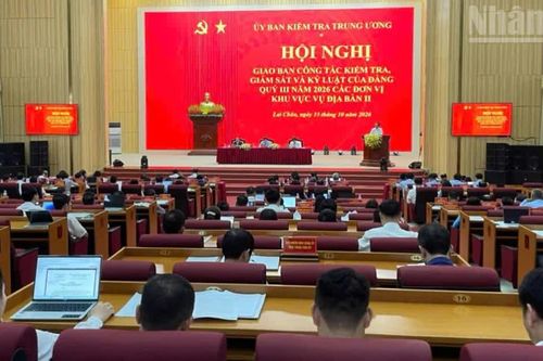 Giao ban công tác kiểm tra, giám sát và kỷ luật đảng tại Lai Châu