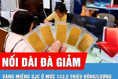 Giá vàng giảm thêm 800.000 đồng/lượng