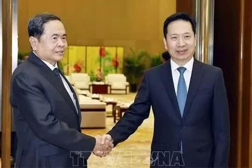 Chủ tịch Quốc hội Trần Thanh Mẫn tiếp Bí thư Tỉnh ủy Thiểm Tây
