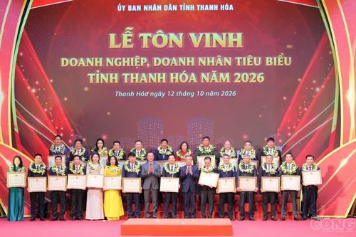 Thanh Hóa tôn vinh doanh nghiệp, doanh nhân tiêu biểu năm 2026