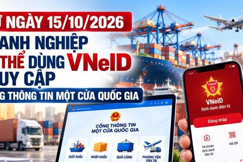 Từ ngày 15/10/2026, doanh nghiệp có thể dùng VNeID truy cập Cổng thông tin một cửa quốc gia