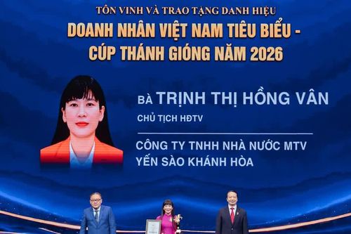 Bà Trịnh Thị Hồng Vân được vinh danh Doanh nhân Việt Nam tiêu biểu năm 2026