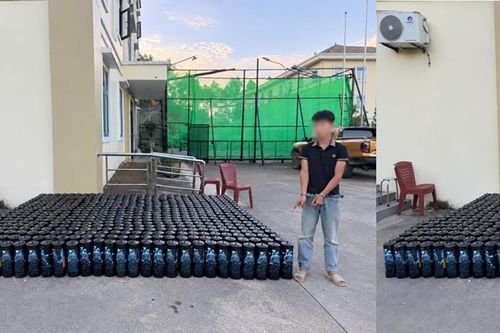 Hai thanh niên bị bắt khi vận chuyển hơn 500 bình khí cười