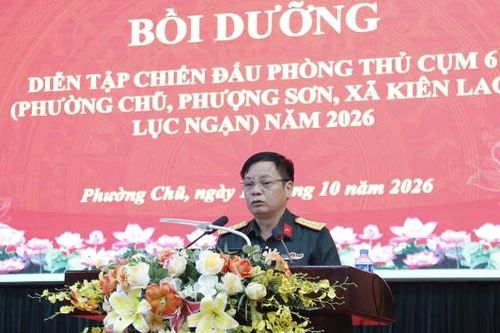 Bắc Ninh bồi dưỡng diễn tập chiến đấu phòng thủ cụm số 6
