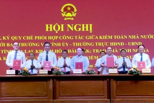 Kiểm toán Nhà nước ký quy chế phối hợp với 3 tỉnh Gia Lai, Khánh Hòa, Đắk Lắk