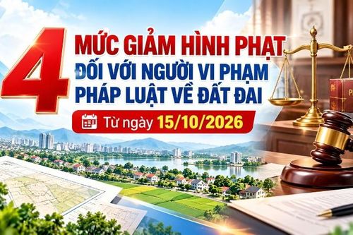 4 mức giảm hình phạt đối với người vi phạm pháp luật về đất đai từ 15/10/2026