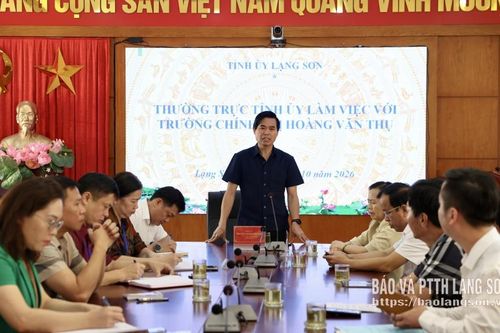 Thường trực Tỉnh ủy làm việc với Trường Chính trị Hoàng Văn Thụ và khảo sát một số trụ sở cơ quan để xem xét, bố trí sử dụng