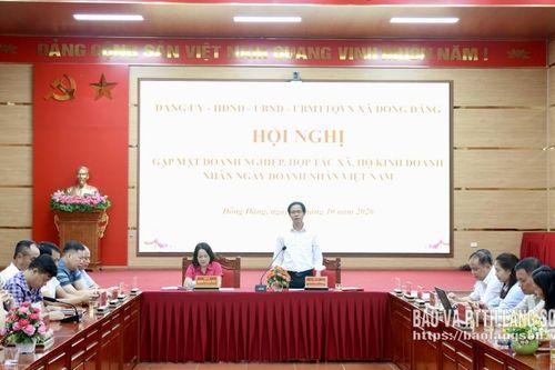Xã Đồng Đăng gặp mặt doanh nghiệp, hợp tác xã, hộ kinh doanh nhân kỷ niệm Ngày Doanh nhân Việt Nam