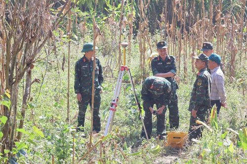 Nghiệm thu công tác rà phá bom mìn tại xã Thắng Mố
