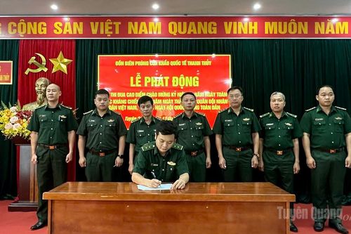 Các đồn biên phòng phát động đợt thi đua cao điểm