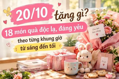20/10 tặng gì? Gợi ý 18 món quà độc đáo, đáng yêu theo từng khung giờ