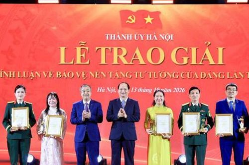 Hà Nội trao 126 giải thưởng Cuộc thi chính luận bảo vệ nền tảng tư tưởng của Đảng năm 2026