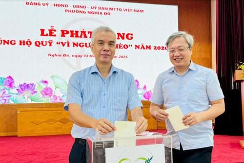 Phường Nghĩa Đô phát động ủng hộ Quỹ 'Vì người nghèo' năm 2026