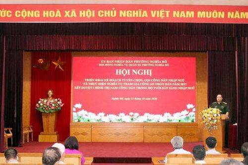 Phường Nghĩa Đô: Hơn 5.110 nam công dân trong độ tuổi sẵn sàng nhập ngũ