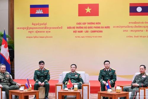 Cuộc gặp thường niên giữa ba Bộ trưởng Quốc phòng Việt Nam-Lào-Campuchia