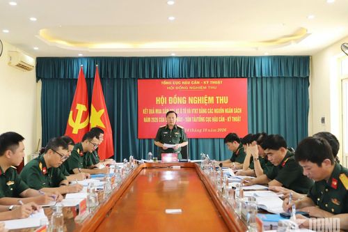 Tổng cục Hậu cần-Kỹ thuật nghiệm thu 221 xe ô tô và vật tư kỹ thuật mua sắm năm 2026