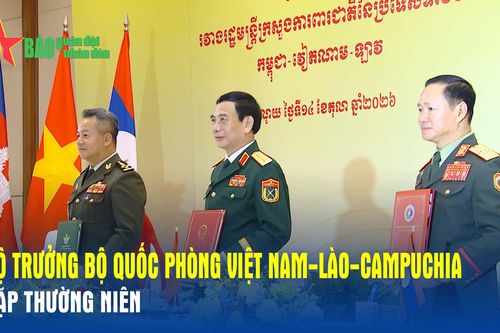 Bộ trưởng Bộ Quốc phòng Việt Nam-Lào-Campuchia gặp thường niên