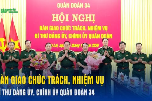 Bàn giao chức trách, nhiệm vụ Bí thư Đảng ủy, Chính ủy Quân đoàn 34