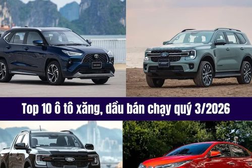 Top 10 ô tô động cơ xăng, dầu bán chạy nhất quý 3/2026