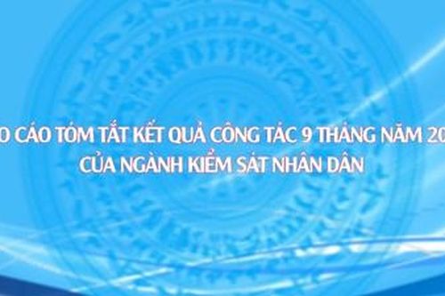 Báo cáo tóm tắt kết quả 9 tháng đầu năm của ngành Kiểm sát nhân dân