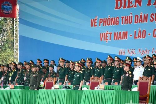 Quân đội ba nước Việt Nam-Lào-Campuchia diễn tập chung về phòng thủ dân sự