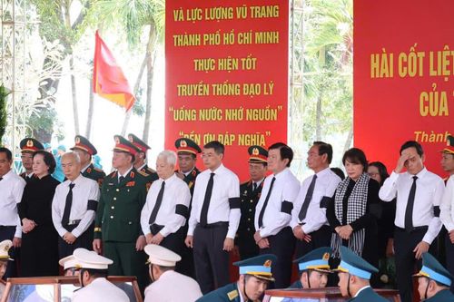 An táng 731 hài cốt liệt sĩ được tìm kiếm, quy tập ở Công viên Lê Thị Riêng