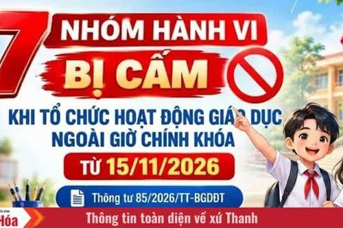 7 nhóm hành vi bị cấm khi tổ chức hoạt động giáo dục ngoài giờ chính khóa từ 15/11/2026