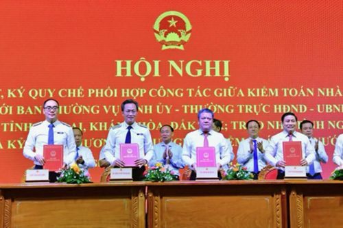 Kiểm toán Nhà nước ký kết Quy chế phối hợp với ba tỉnh miền Trung Tây Nguyên