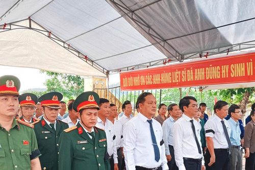Xã Quế Sơn Trung truy điệu, an táng 3 hài cốt liệt sĩ