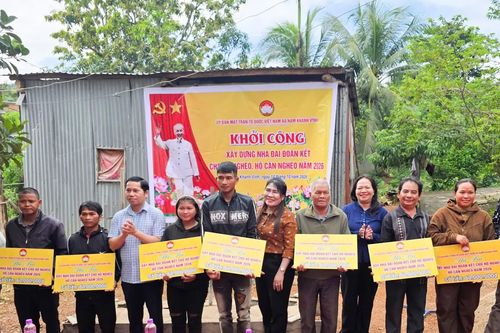 Xã Nam Khánh Vĩnh khởi công xây dựng nhà Đại đoàn kết cho 9 hộ nghèo, cận nghèo