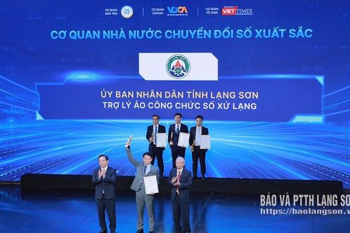 Lạng Sơn đạt giải thưởng chuyển đổi số Việt Nam 2026