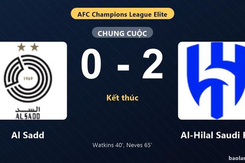 Thống kê trận đấu Al Sadd 0-2 Al-Hilal Saudi FC: Rúben Neves tỏa sáng, Al-Hilal Saudi FC giành trọn 3 điểm