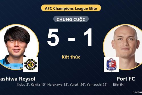Kashiwa Reysol vùi dập Port FC 5-1, đẩy đối thủ chìm sâu ở nhóm cuối