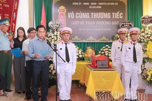 Đón nhận, truy điệu và an táng hài cốt liệt sĩ Trần Phương Sáu
