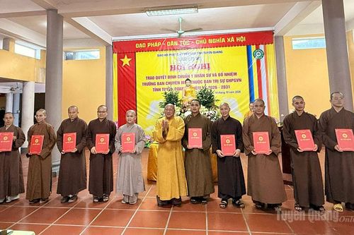 Tuyên Quang chuẩn y nhân sự Ban Trị sự Giáo hội Phật giáo Việt Nam tỉnh nhiệm kỳ 2026-2031