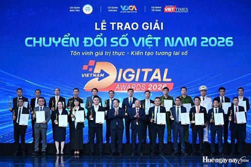 Thành phố Huế được vinh danh tại Giải thưởng Chuyển đổi số Việt Nam năm 2026