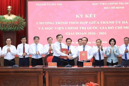 Thành ủy Hà Nội hợp tác với Học viện Chính trị Quốc gia Hồ Chí Minh: Mỗi sản phẩm phải gắn với trí tuệ và tình yêu Thủ đô