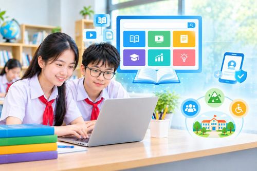 Chưa có VNeID, học sinh vẫn được sử dụng học liệu số quốc gia miễn phí