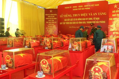 Lễ truy điệu, an táng hài cốt liệt sĩ tại Hải Phòng, Cần Thơ và Tuyên Quang