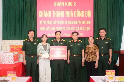 Cục Hậu cần-Kỹ thuật Quân khu 2 bàn giao nhà đồng đội tặng quân nhân