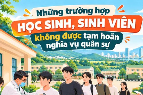 [Infographic] - Những trường hợp học sinh, sinh viên không được tạm hoãn nghĩa vụ quân sự