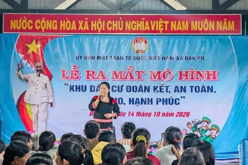Đak Pơ ra mắt mô hình khu dân cư đoàn kết, an toàn, ấm no, hạnh phúc