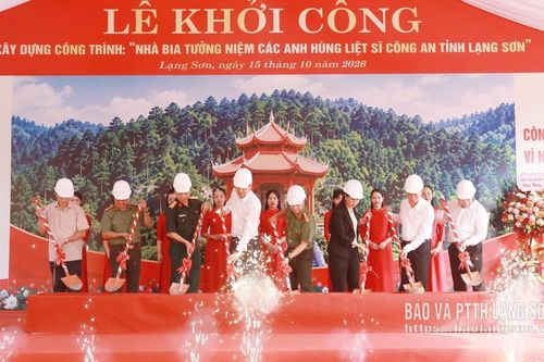 Khởi công xây dựng công trình “Nhà bia tưởng niệm các anh hùng liệt sĩ Công an tỉnh Lạng Sơn”