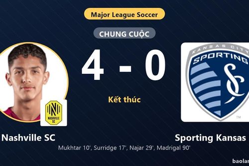 Thắng giòn giã 4-0, Nashville SC khiến Sporting Kansas City chôn chân ở đáy bảng